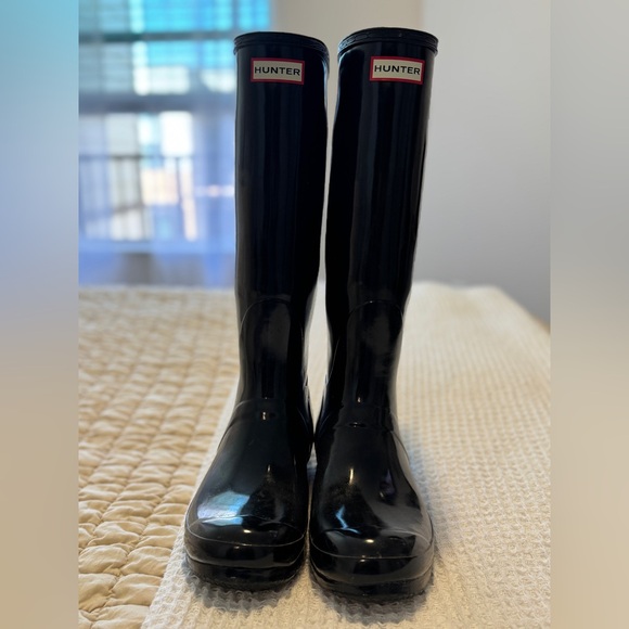 Women's Original Back Adjustable Tall Rain Boots - Glossy Black - Size 11 US - Picture 2 of 13